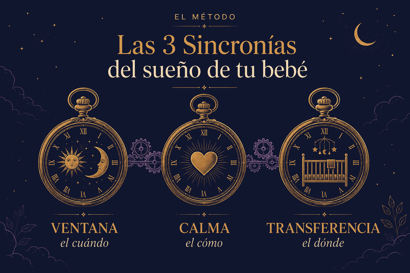 Los 3 relojes del método: Ventana, Calma y Transferencia